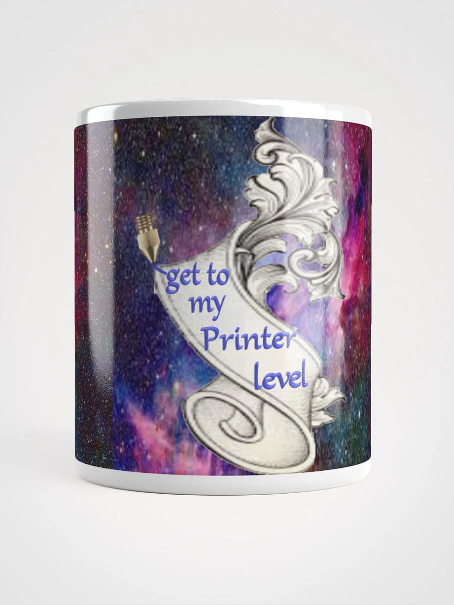 Weiß glänzende Tasse, get to my Printer level Motiv product image (14)