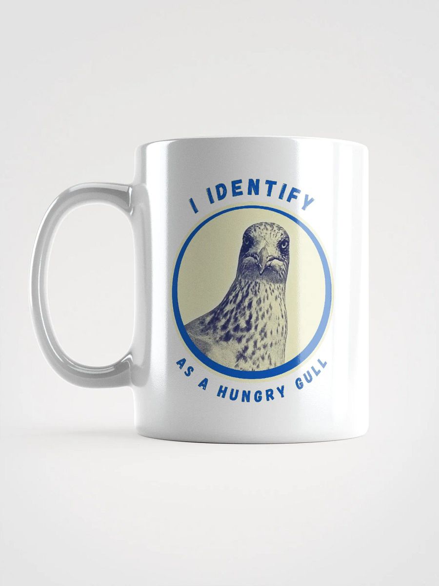 Gavin the Gull - I Identify as a Hungry Gull Glossy White Mug product image (11)