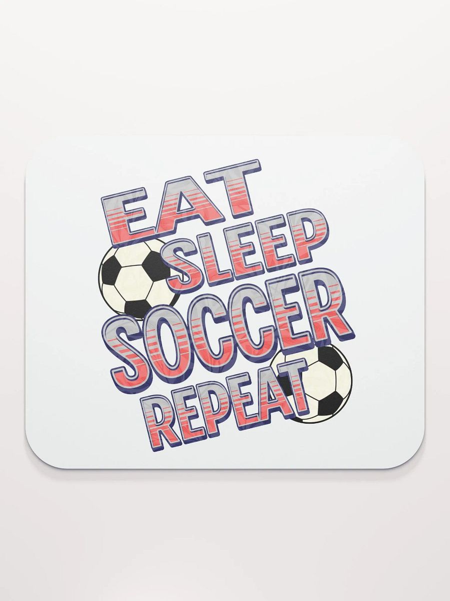 Eat Sleep Soccer Repeat Angle Stripes Mouse Pad product image (2)