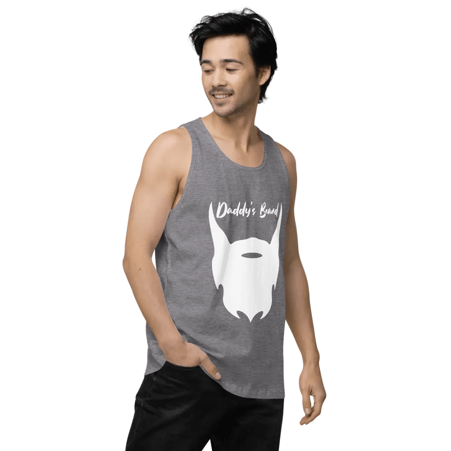 daddy's beard tank (white print) product image (3)