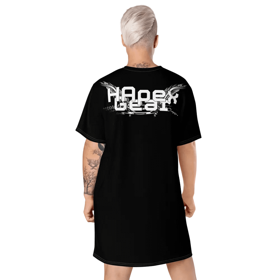 T-Shirt Dress - Black - White HApex Gear White Logo product image (9)