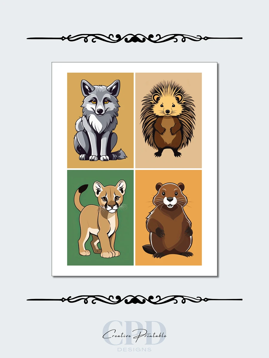 Printable Memory Card Game - Woodland Animals And Birds Bundle product image (5)