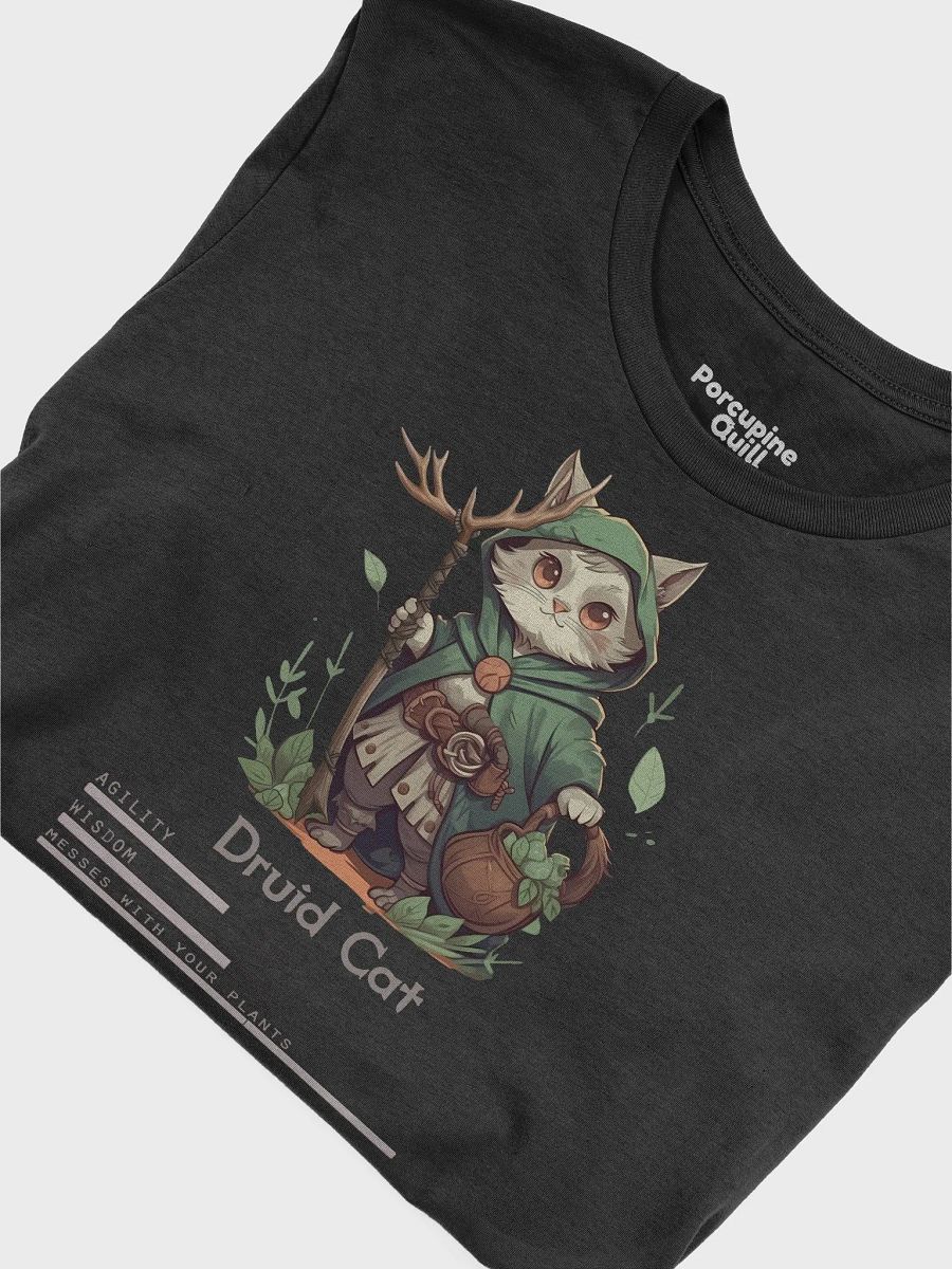 RPG Druid Cat unisex short sleeve T-shirt for gamers and cat lovers product image (5)