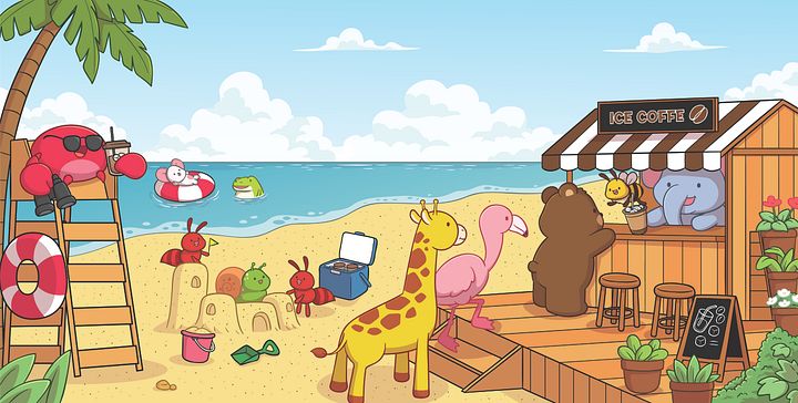 Caffeinated Chaos Coastal Coloring Book PRE-ORDER product image (1)