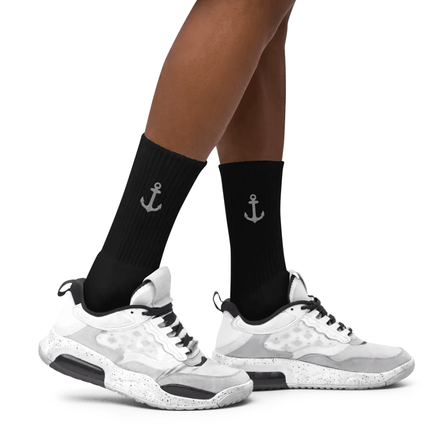 "Anchor" Embroidered Crew Socks product image (11)