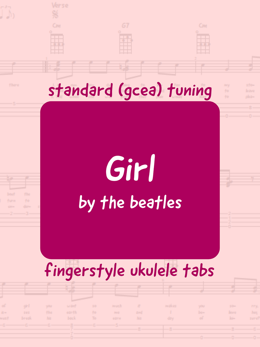 The Beatles - Girl (uke tabs) product image (1)