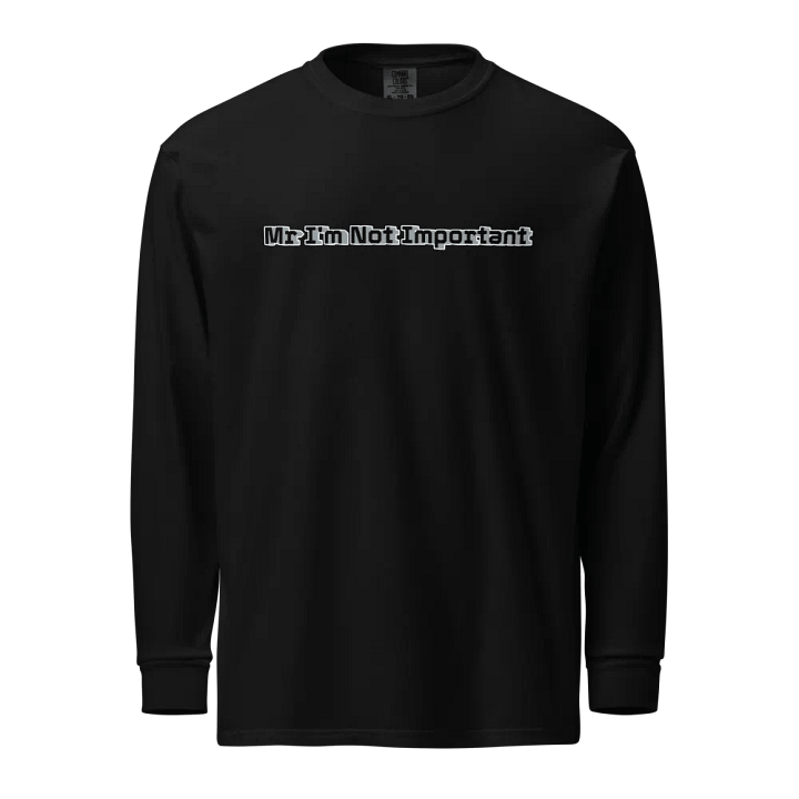 Unisex Garment-Dyed Heavyweight Long Sleeve Shirt - Mr I'm Not Important product image (1)