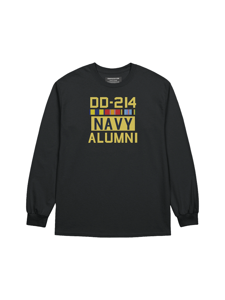 DD-214 Navy Alumni Cotton Long Sleeve T-Shirt product image (1)