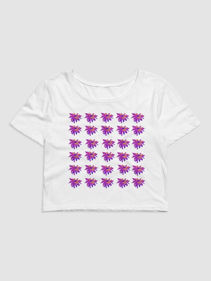Hibiscus Repeating Daisy Flower Women's Cropped T Shirt product image (2)