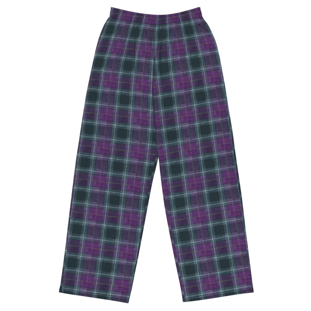 Purple/Green Plaid Wide Leg Pants product image (5)