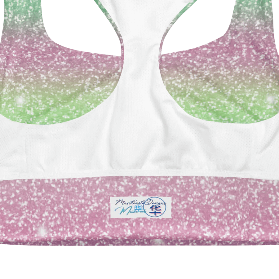 Glitter Unicorn Texture Design Longline Sports Bra - 8 product image (12)