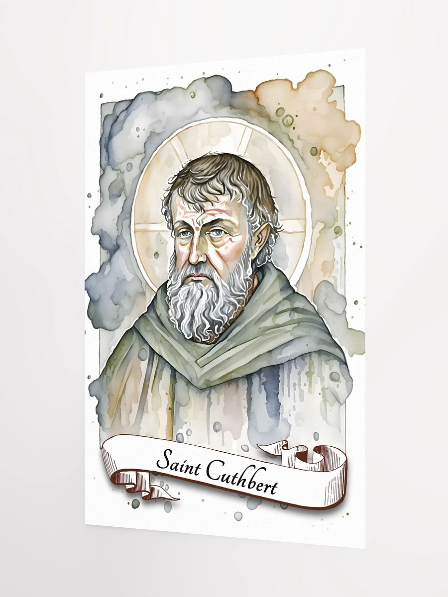 Saint Cuthbert of Lindisfarne Patron Saint of England, Sailors, Shepherds, Northumbria, Matte Poster product image (5)