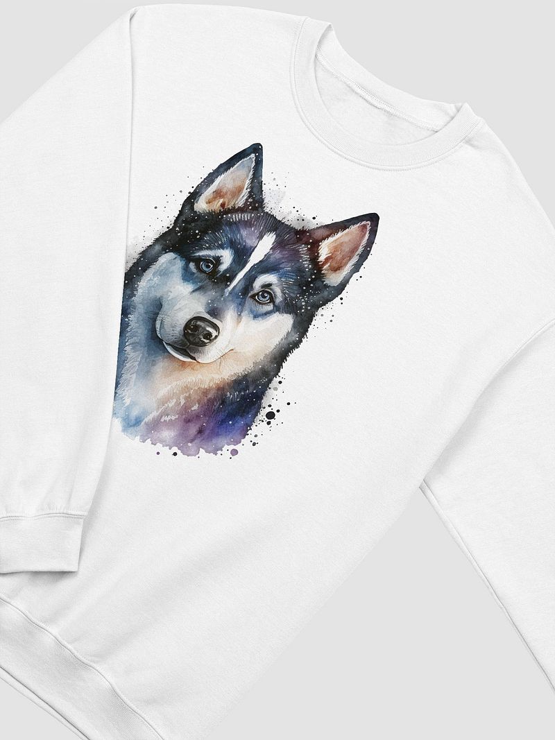Watercolor Siberian Husky Crewneck Sweatshirt