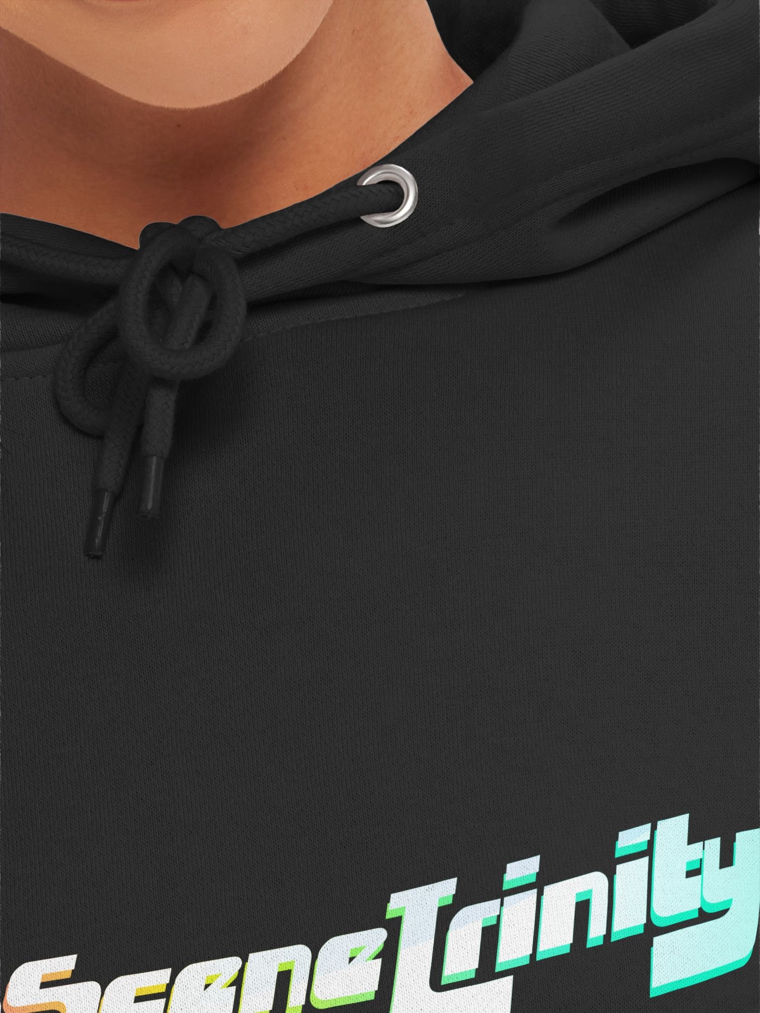 Neon Scene Trinity Logo Hoodie (Black) product image (7)