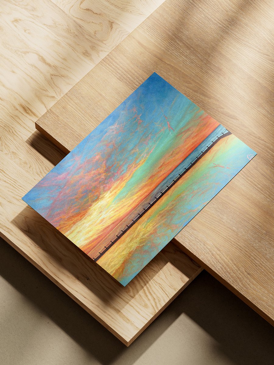 Breaking Sunset Over the Coast Art Print product image (5)