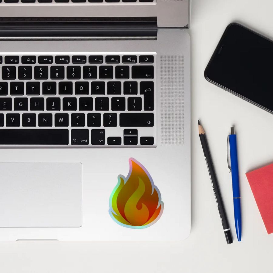 Fire Holographic Sticker Sheet product image (10)