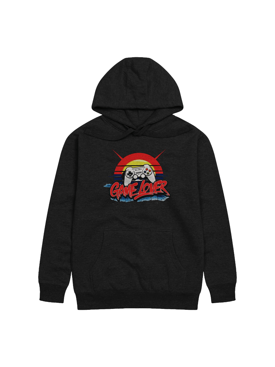 Retro Sunset Game Lover Front Printed Hoodie product image (1)