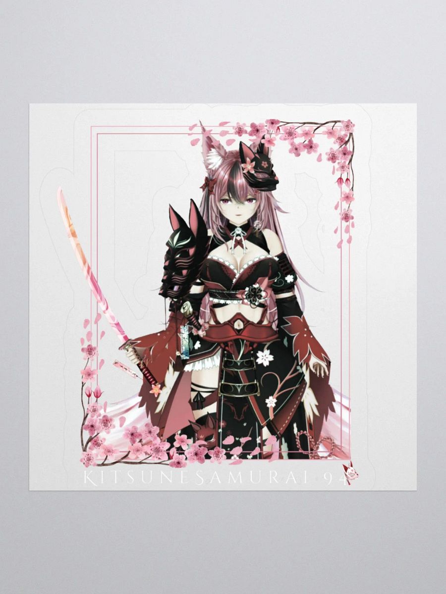 Cherry Blossom Samurai Kiss Cut Stickers product image (1)