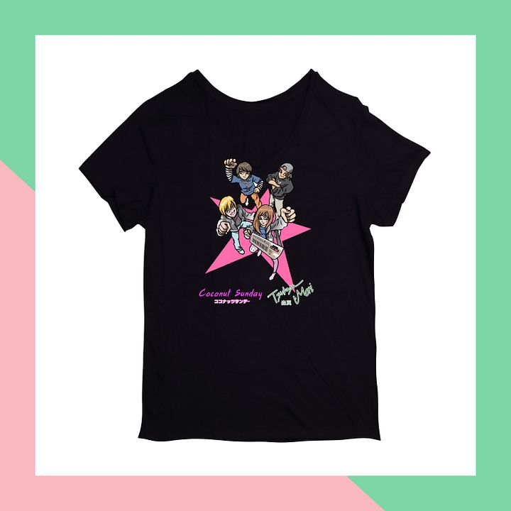 Limited Edition T-shirt Coconut Sunday x Tsubasa Mori “Again and Again” Collection Black product image (1)