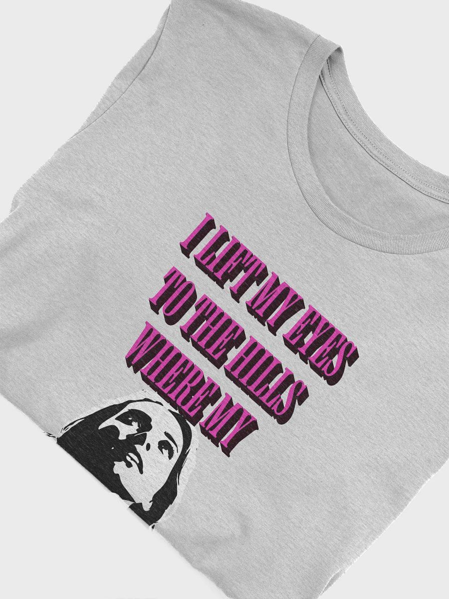 Psalms 121:1 (pink text) bella-canvas tshirt product image (3)