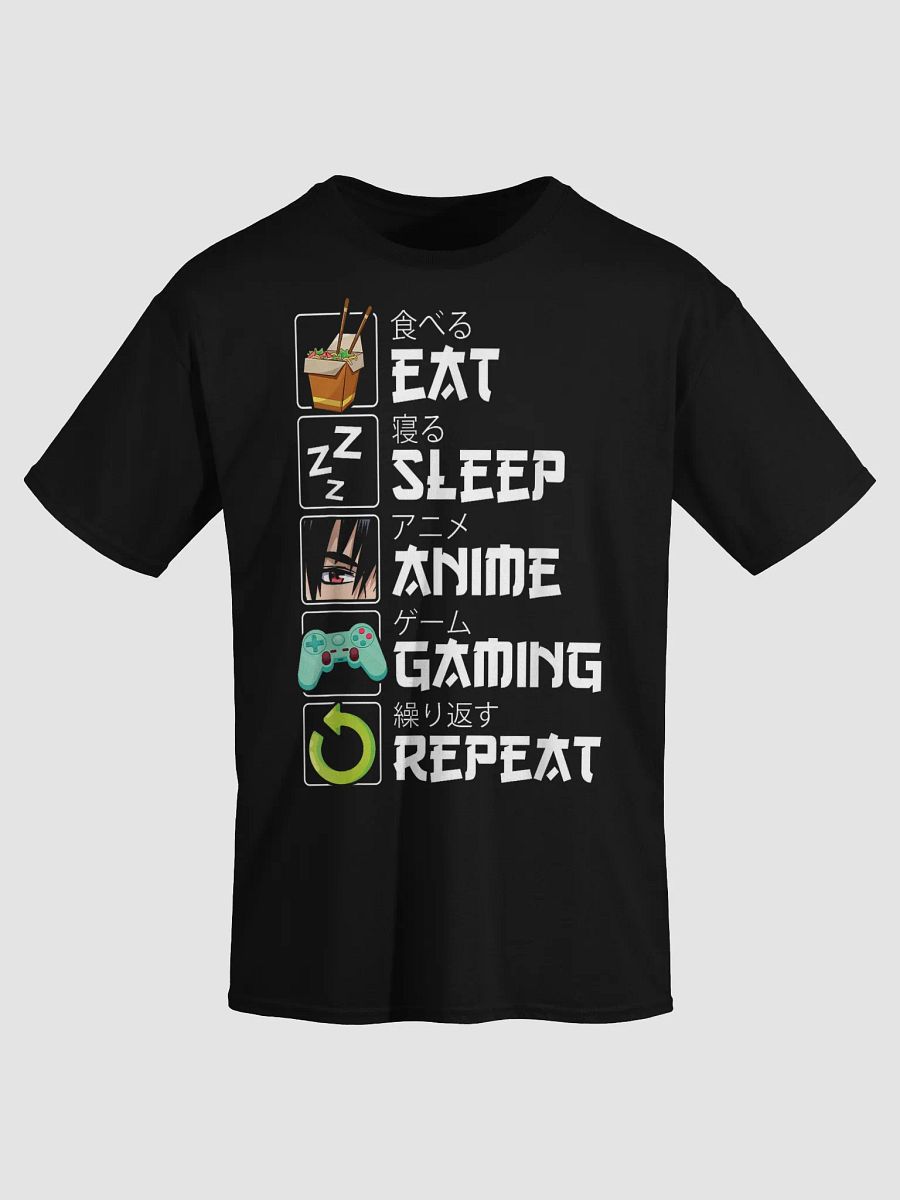 Eat Sleep Anime Gaming Repeat T-Shirt product image (3)
