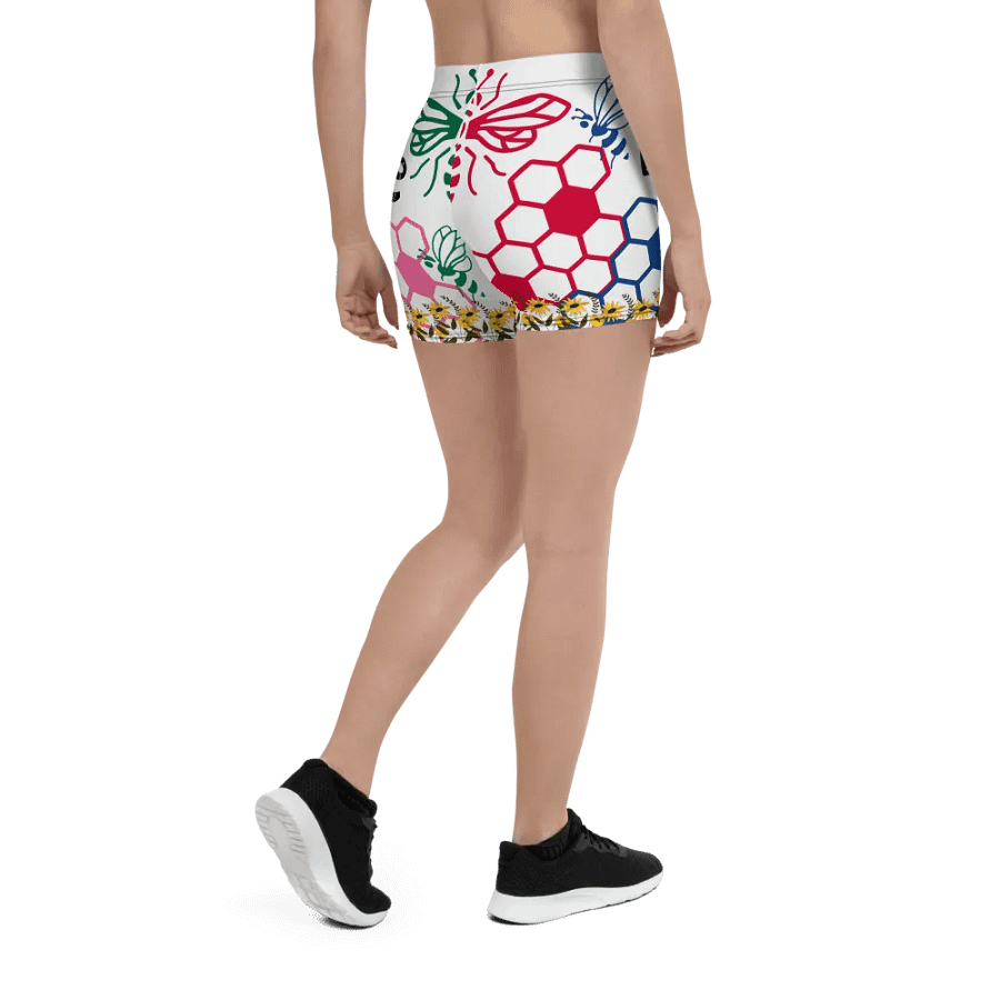 🐝 Bee Lover Customizable Bike Shorts – Buzz Into Active Style! product image (3)