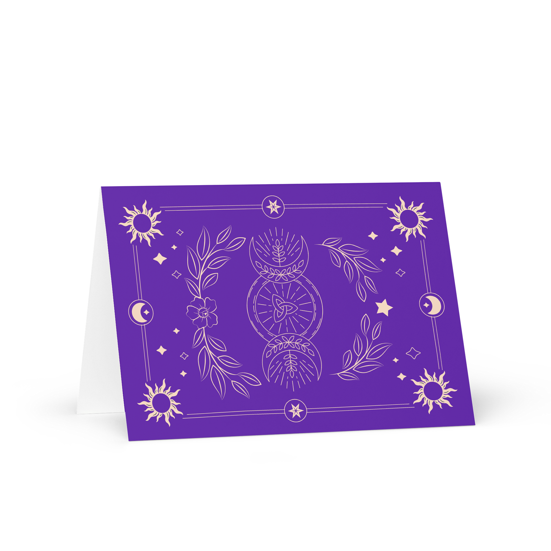 Maiden Mother Crone Purple Tarot Card 5×7 Greeting Card product image (1)