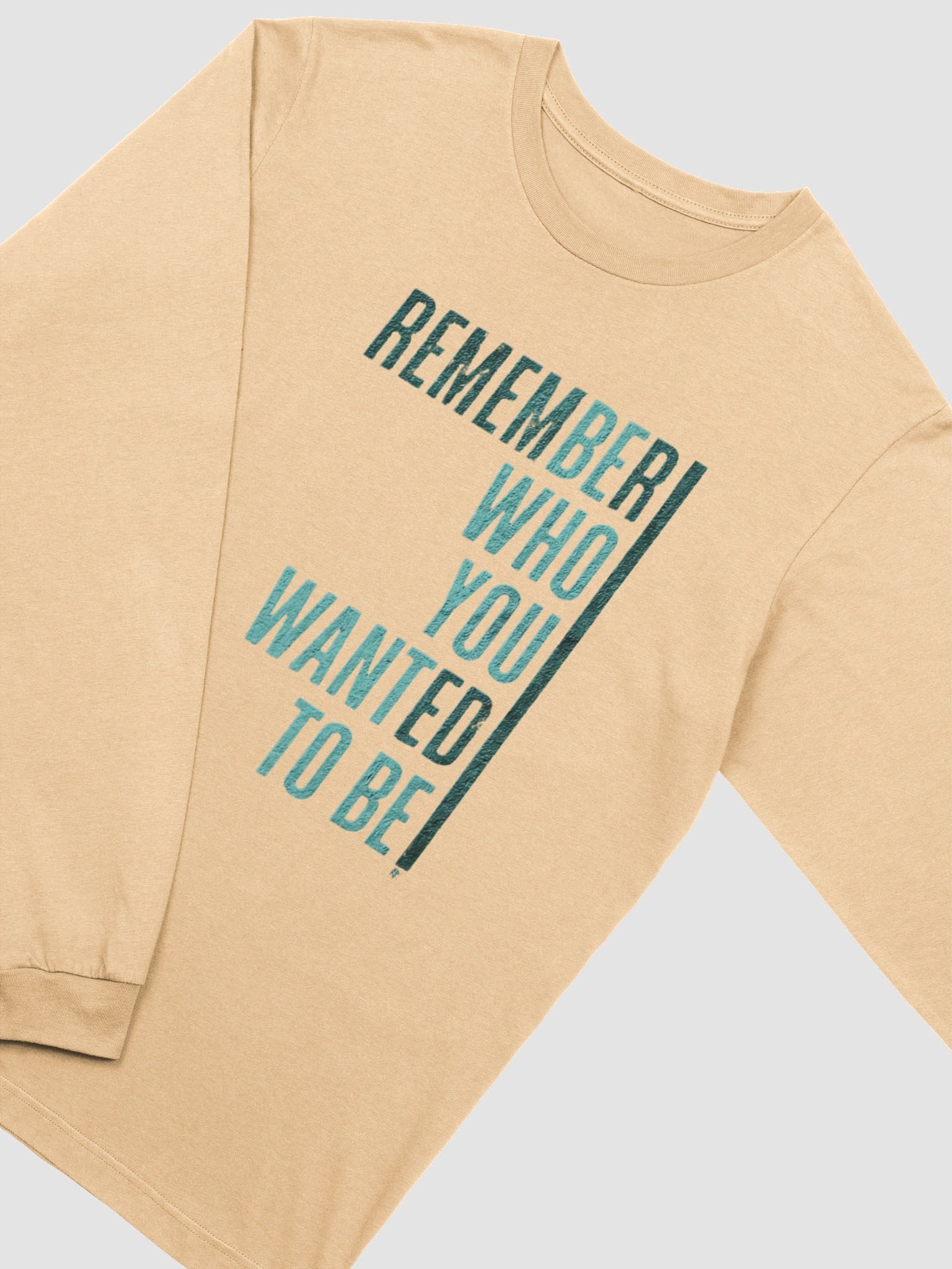 Motivational Quote Teal Long Sleeve T-Shirt product image (2)