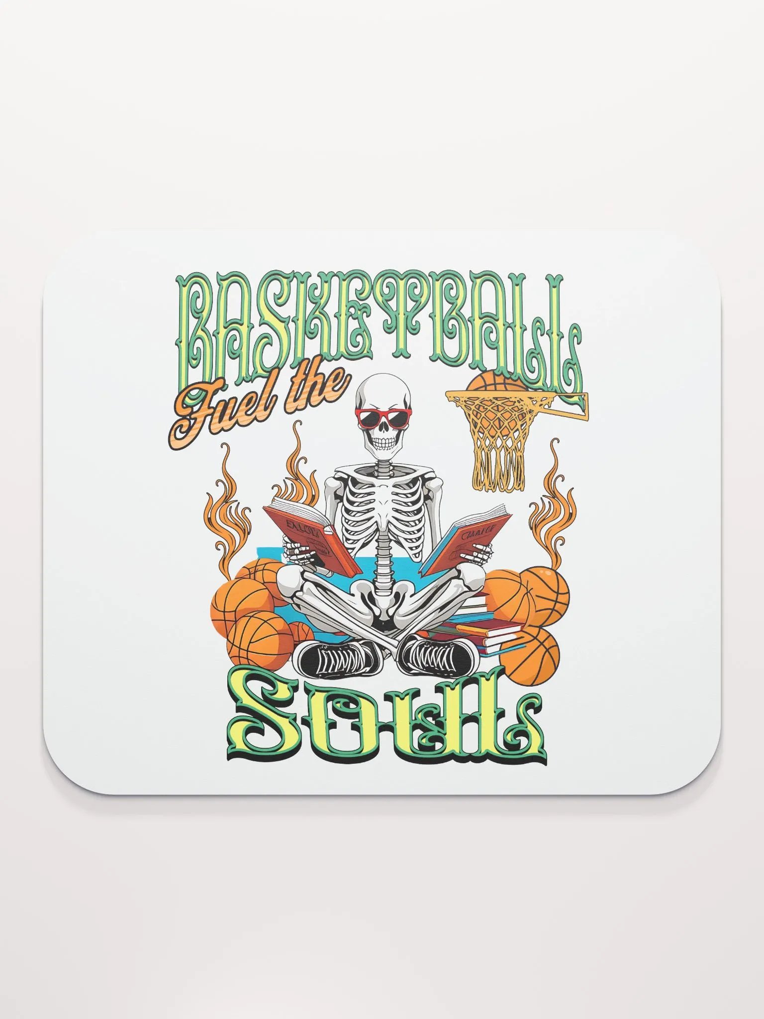 Basketball Fuel The Soul Skeletal Hoop Dreams Mouse Pad product image (7)