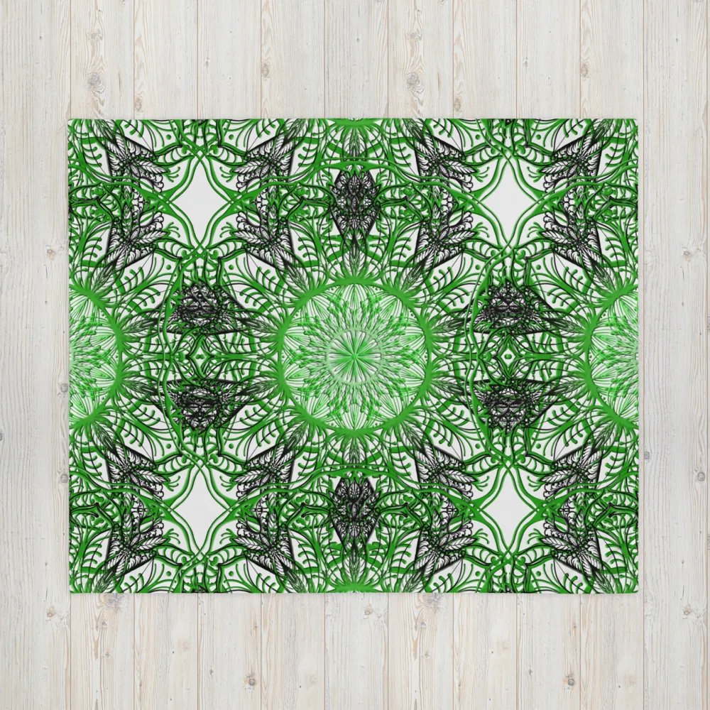 Verdant Kaleidoscope Throw Blanket product image (2)