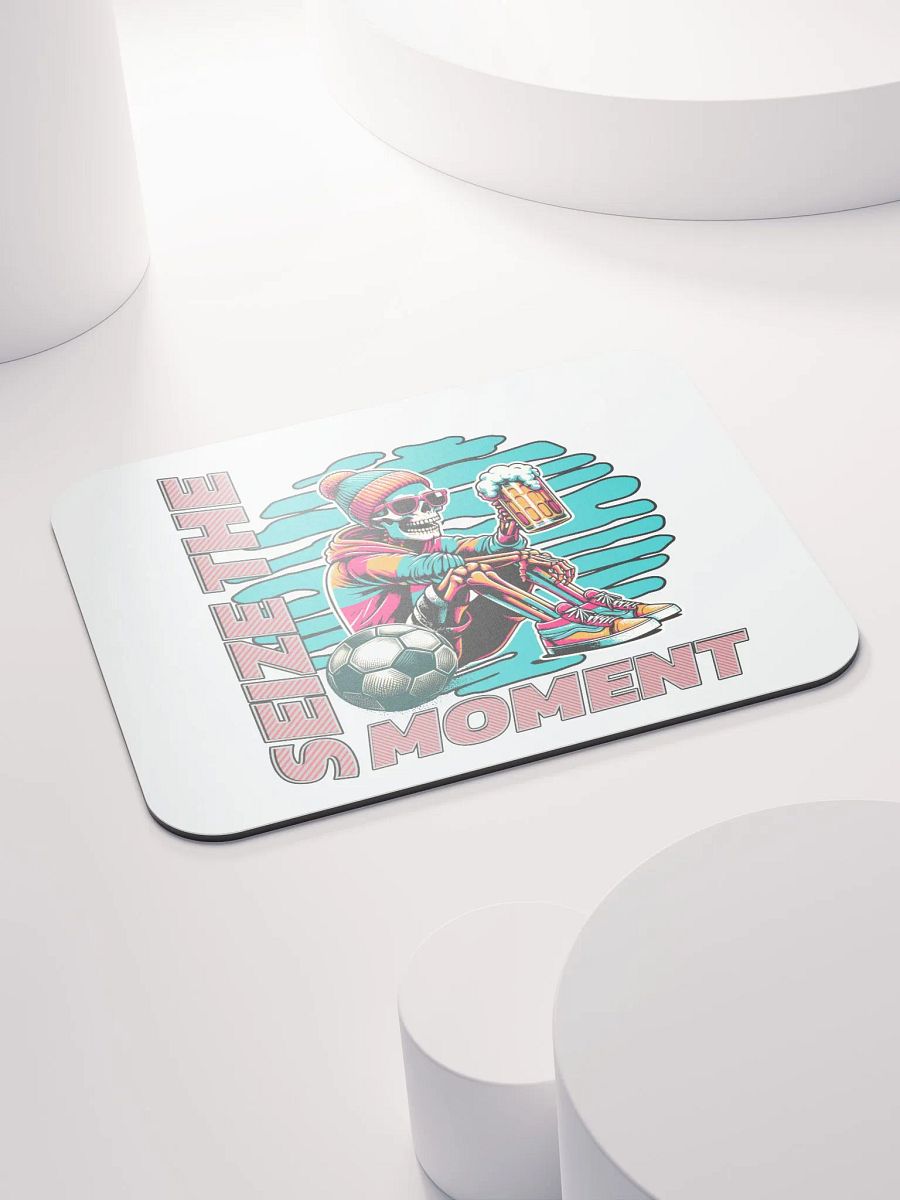 Seize The Moment Skeleton Beer Soccer Swagger Mouse Pad product image (4)