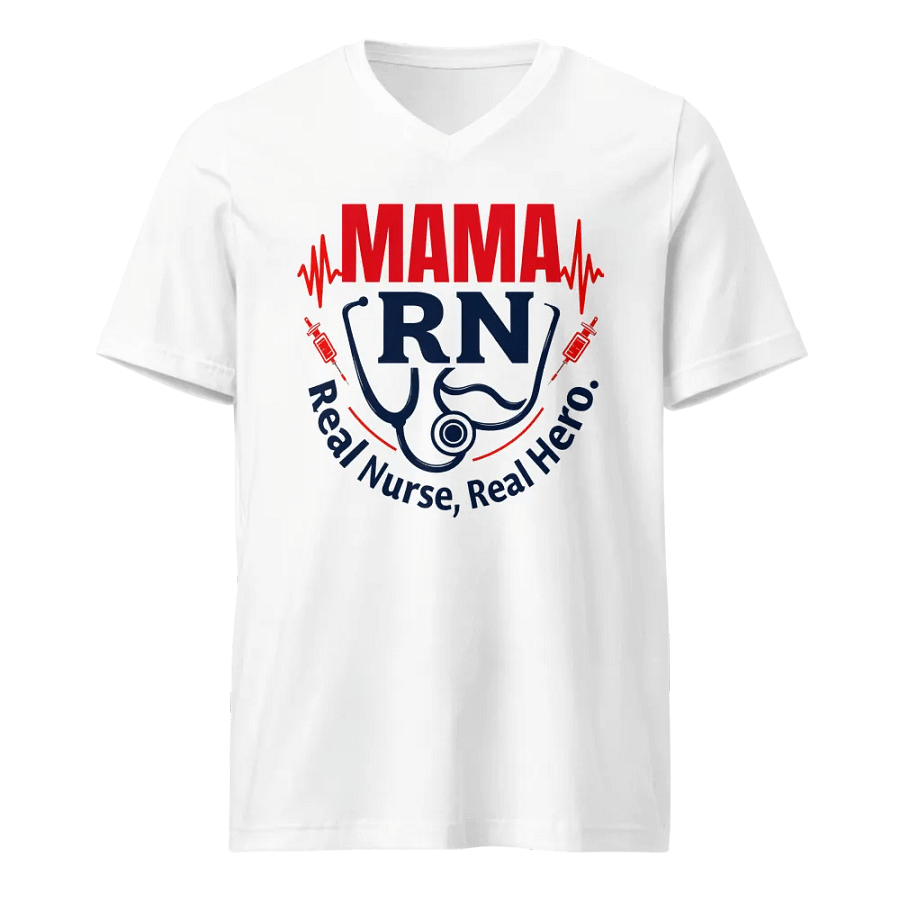 MAMA RN Real Nurse V-neck tee product image (1)