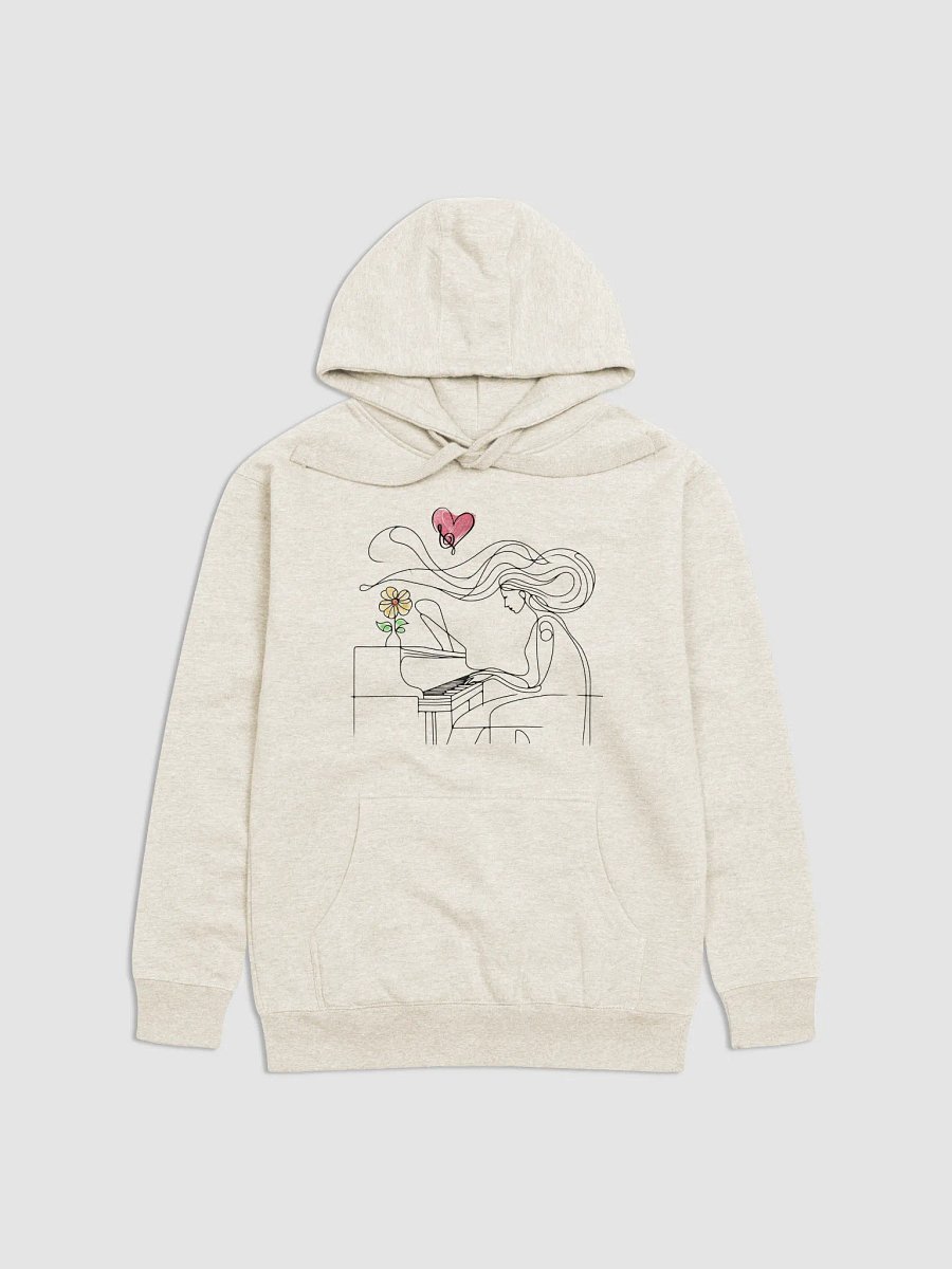 Young Woman Playing Piano Unisex Hoodie product image (1)