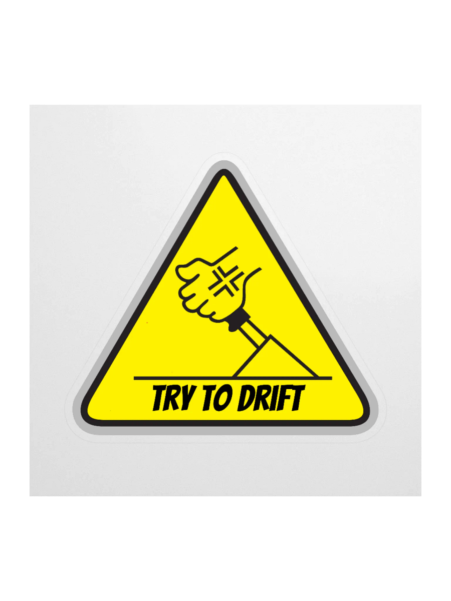 Try To Drift Sticker product image (1)