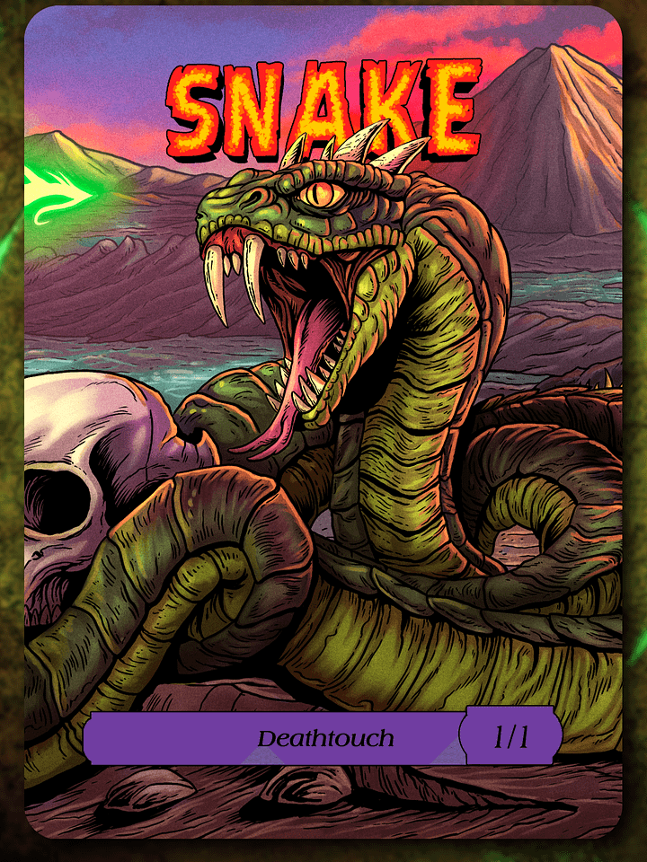 Snake 1/1 Deathtouch Full Art Token product image (1)