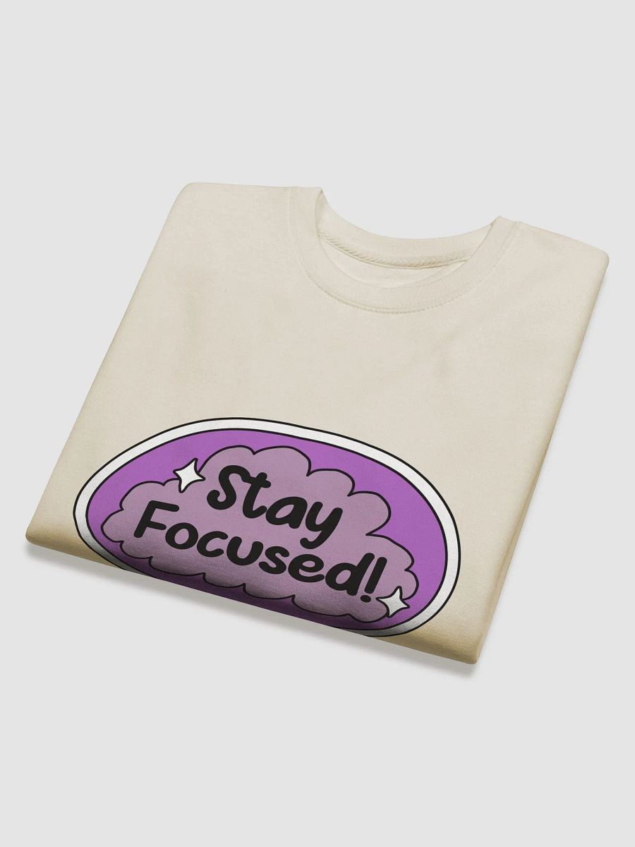 Plus Size Stay Focused! Printed Classic Crewneck Long Sleeve Pullover product image (5)