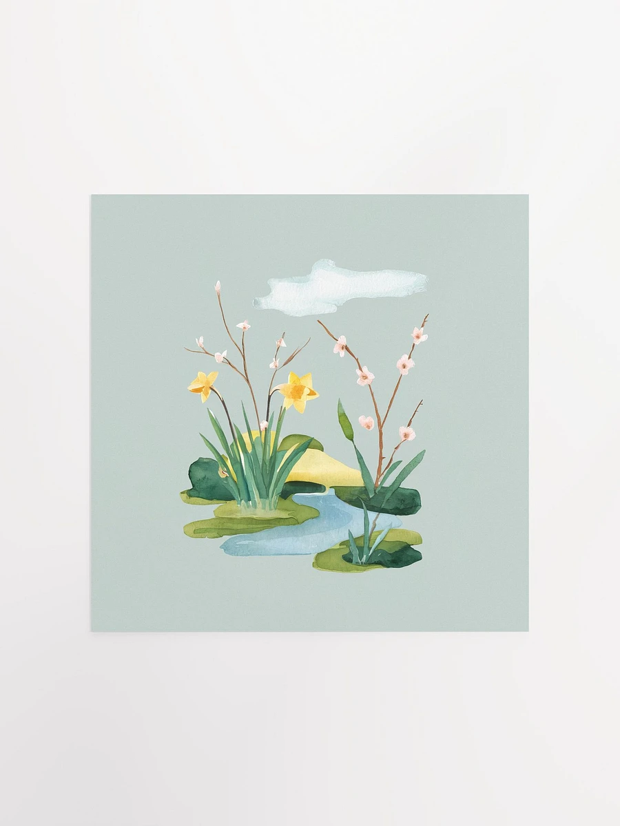 Gentle Floral Waterside Watercolor - Poster product image (1)