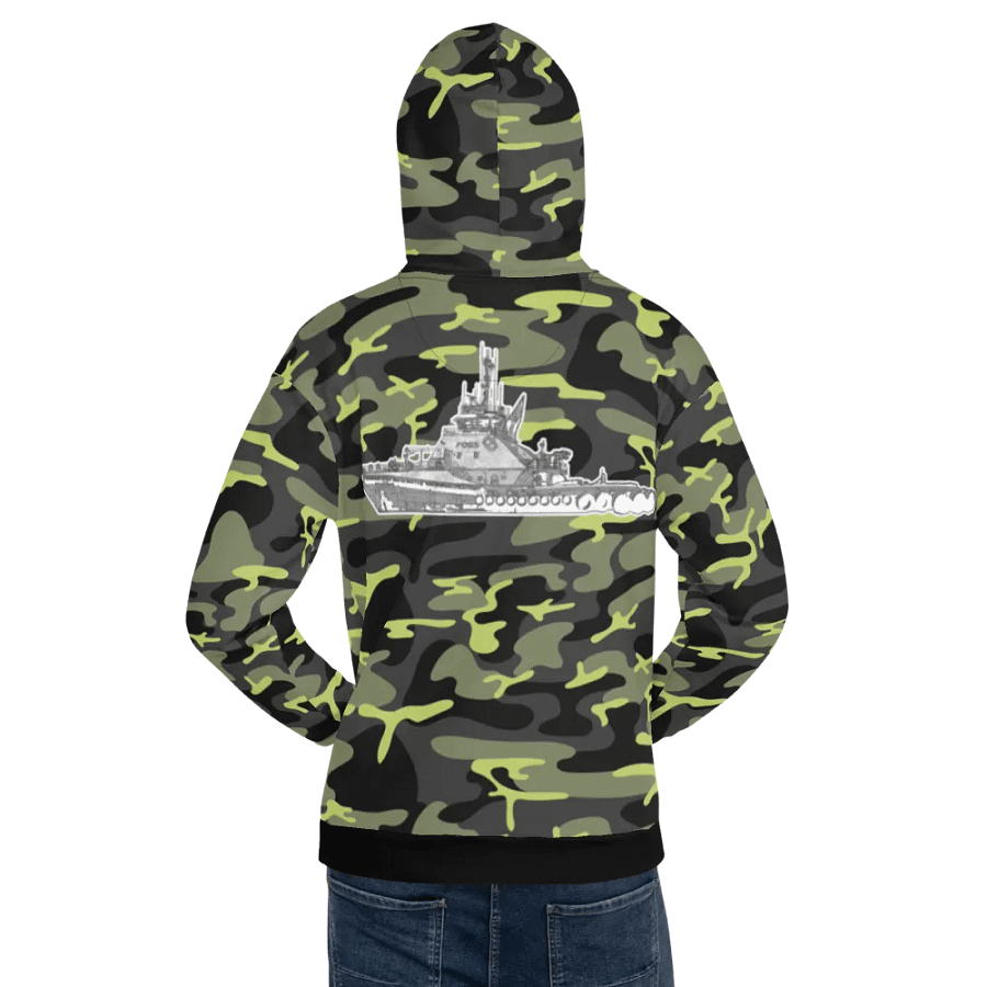 Green Camouflage Foss tug Sketch Hoodie product image (7)