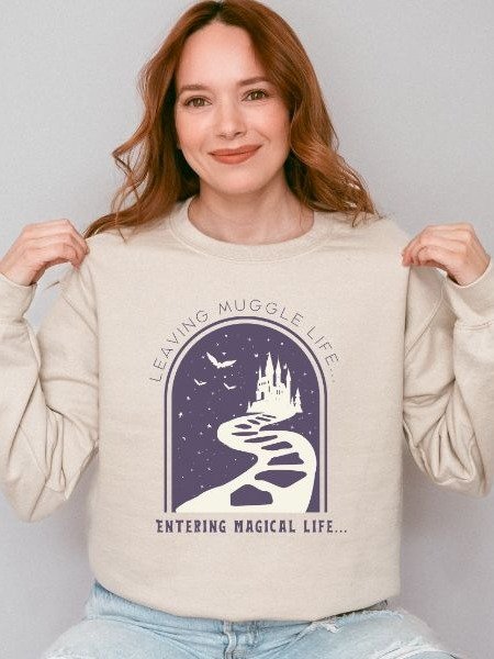 Magical Life Retro Minimalist Fall Sweatshirt product image (5)
