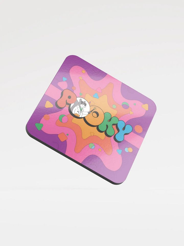 Coaster or micro art piece: pooky psychedelic with dr pookster product image (1)