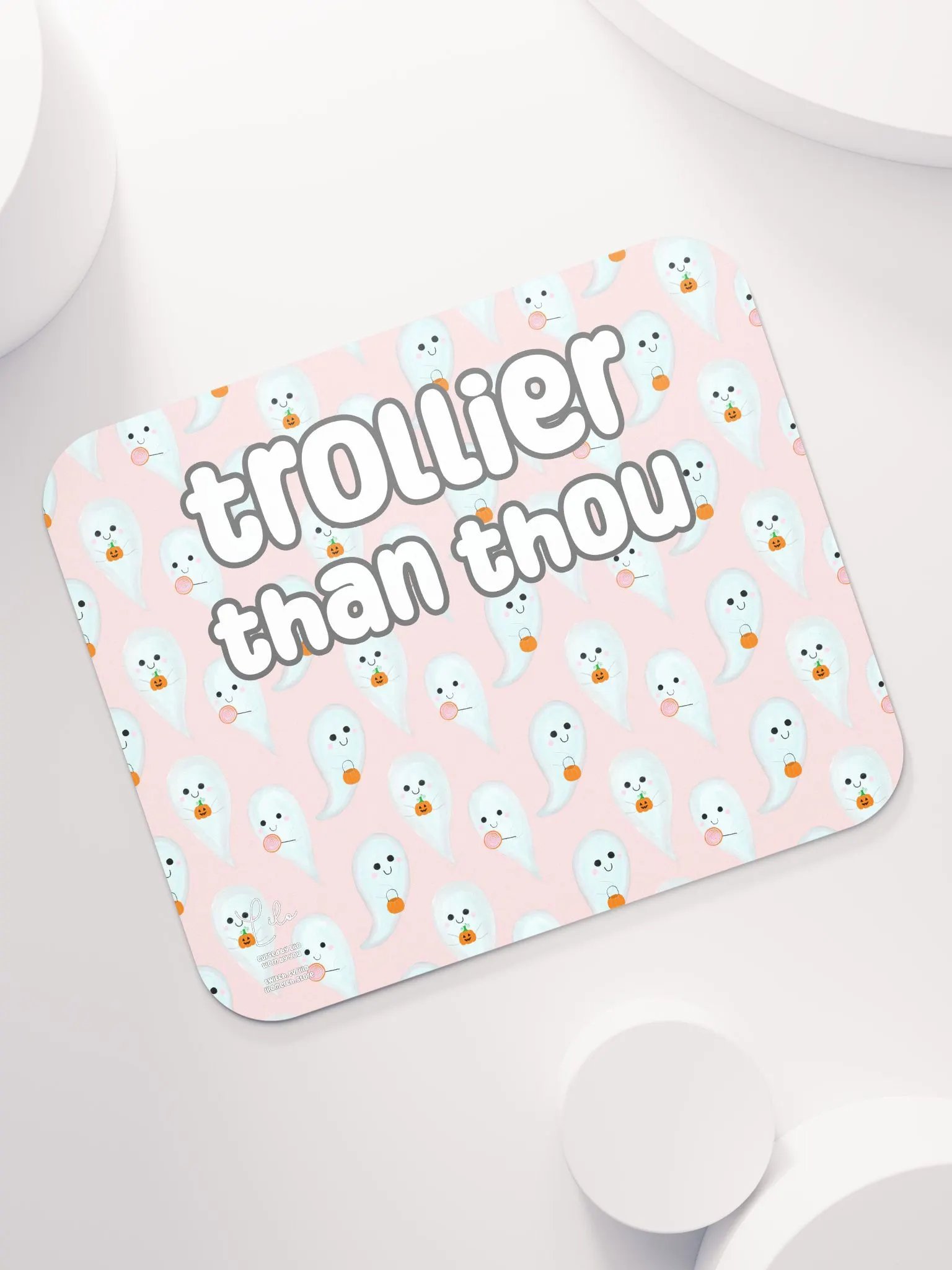 Trollier Than Thou Medium Mouse Mat - cute ghosts product image (7)