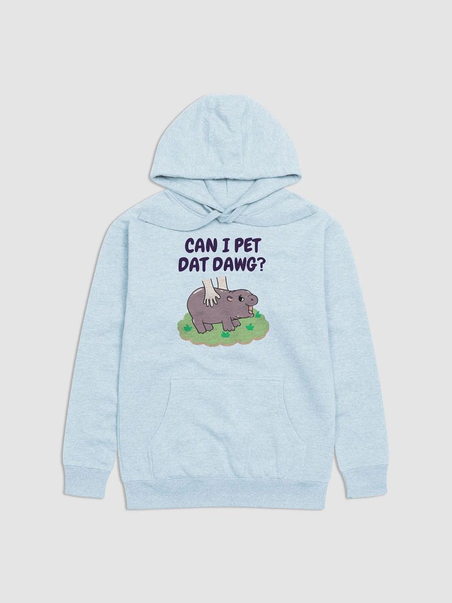 MOODENG'S CAN I PET DAT DAWG? PREMIUM HOODIE! product image (1)