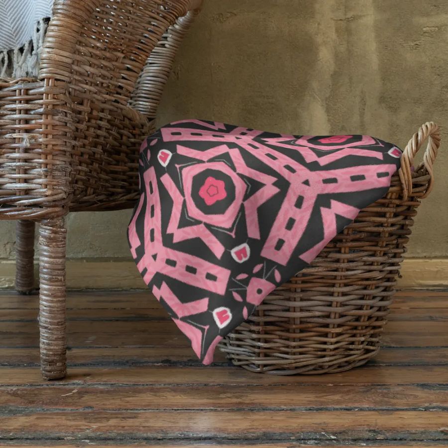 Black Red and Black Throw Blanket product image (2)