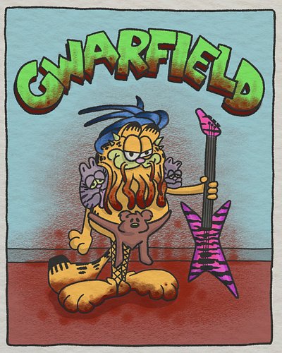 Gwarfield is Grodius Maximas with a serious hankering for lasagna.

#grodiusmaximus #gwar #garfield #garf #artdaily #clipstud...