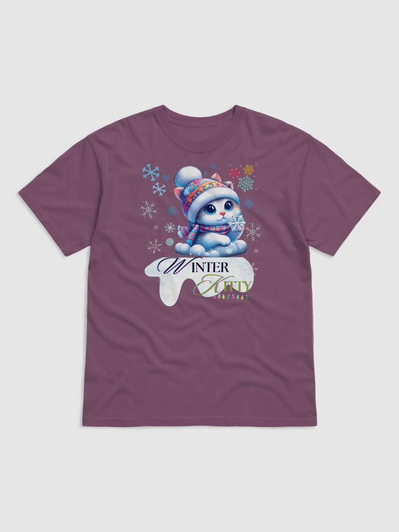 Winter Kitty design _Comfort Colors Garment-Dyed Heavyweight T-Shirt product image (10)