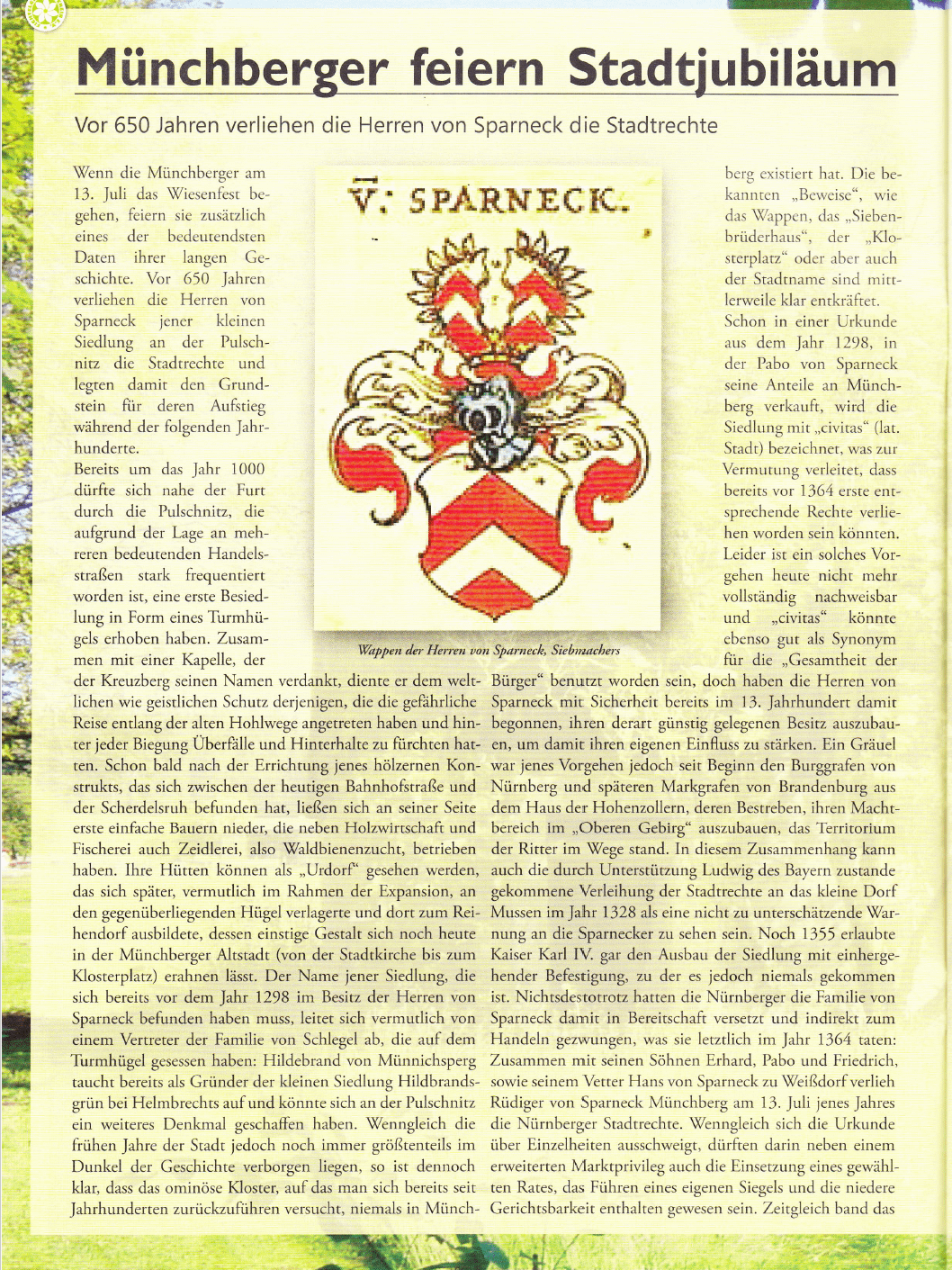 650 Jahre Stadtrecht in Münchberg product image (1)
