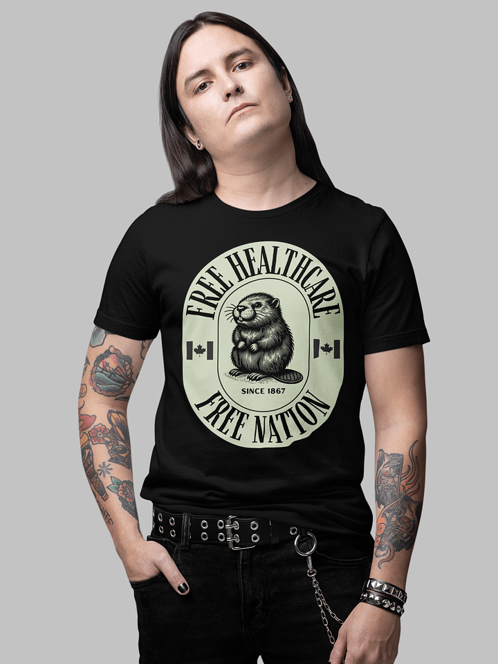 Canadian Beaver Free Healthcare T-Shirt product image (4)