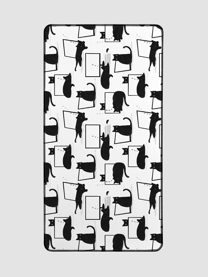 Cats Sleeping on Laptops Patterned Desk Mat product image (2)
