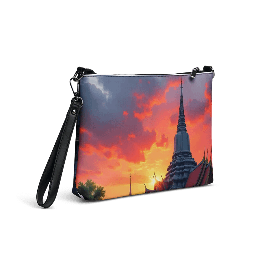 Tuk-Tuk at Sunset Near Thai Temple Crossbody Bag. product image (4)