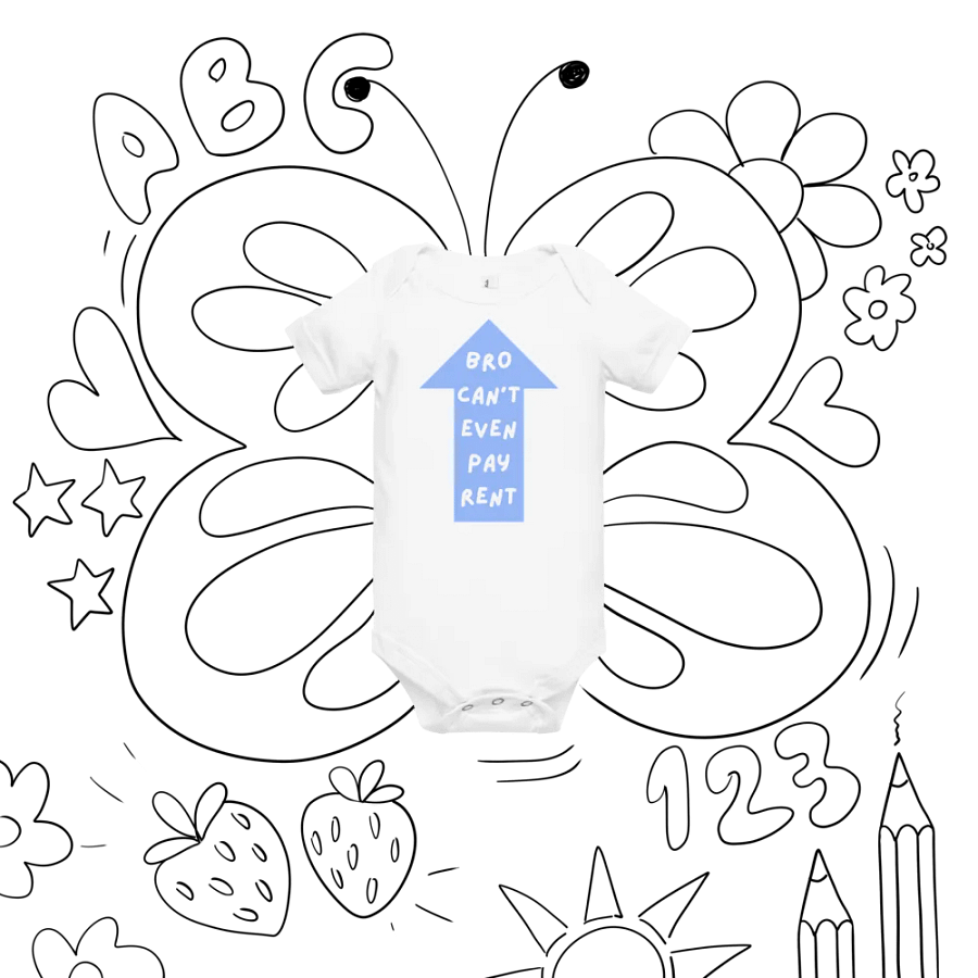 Bro can't even pay rent - baby onesie product image (8)